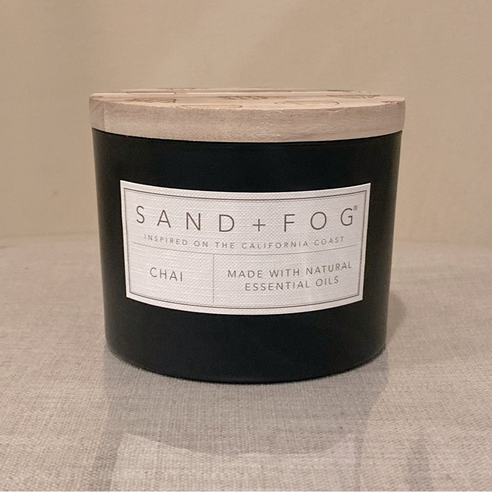 Sand + Fog Chai Essential Oils 2 Wicks 12 oz Candle